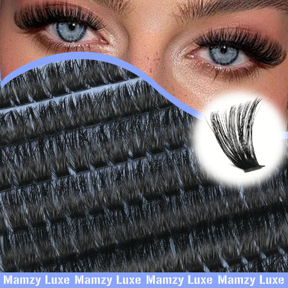 Mamzy Luxe Fluffy Lash Clusters Kit 80D DCurl | 10-18mm DIY Lash Extensions