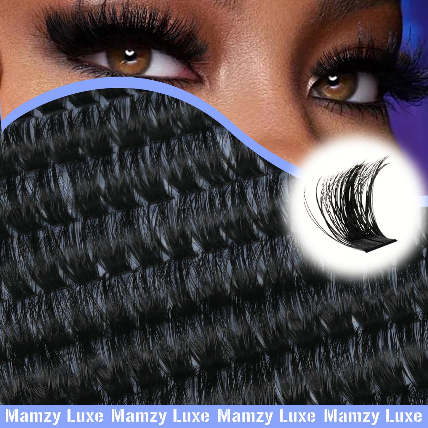 Mamzy Luxe Fluffy Lash Clusters Kit 100D 10-18mm | DIY Full-Volume Eyelash Extensions