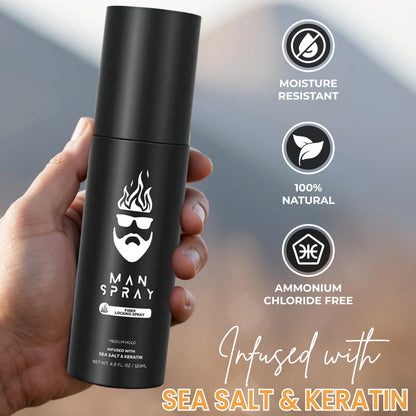 Man Essentials Hair Fiber Locking Spray – Sea Salt & Keratin for Lasting Hold | THE MAN KIT