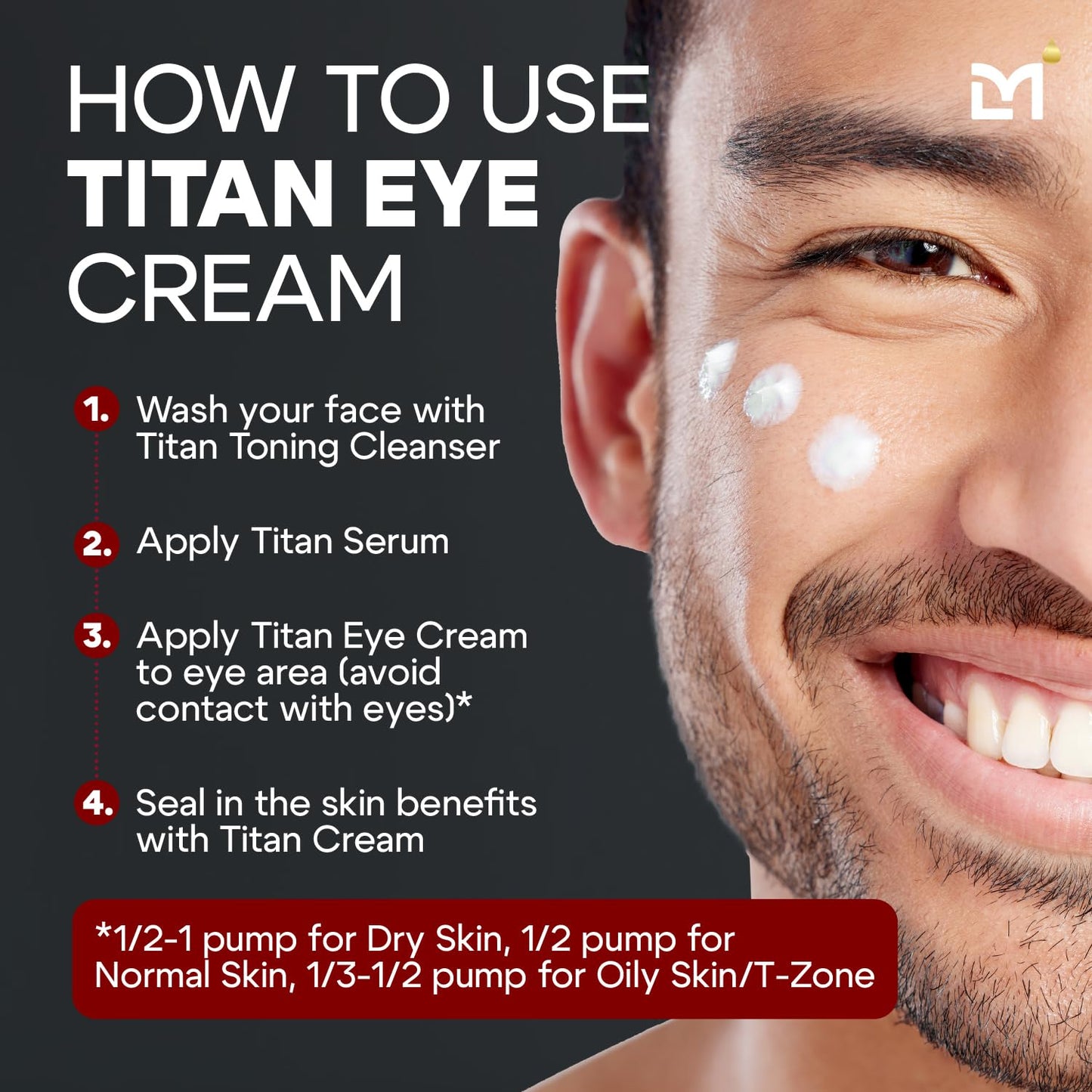 Man Labs Titan Eye Cream for Men – Anti-Aging, Dark Circles & Puffiness (Unscented)