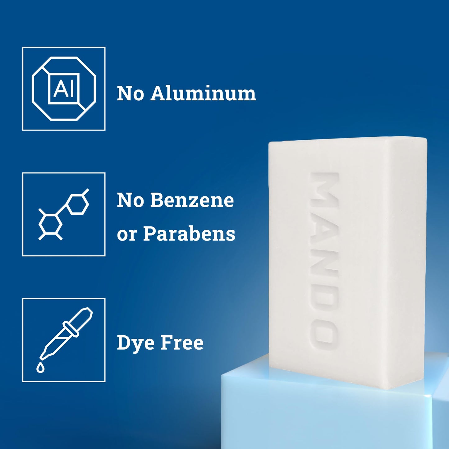 Mando Acidified Cleansing Bar - 24-Hour Odor Control, SLS-Free, Pro Sport