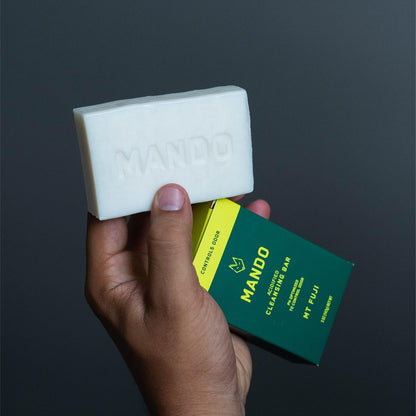Mando Acidified Cleansing Bar — 24-Hour Odor Control | SLS Free | Mt Fuji