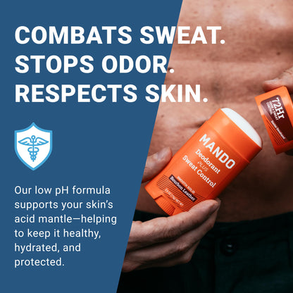 Mando Extra Strength Antiperspirant for Men – 72-Hour Odor & Sweat Control, Bourbon Leather, 2-Pack