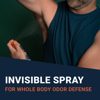 Mando Whole Body Deodorant for Men – Clover Woods Invisible Spray, 72-Hour Odor Control, Aluminum & Benzene Free