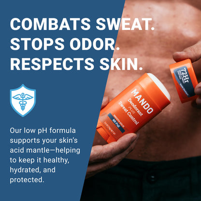 Mando Mt Fuji Antiperspirant for Men – Extra Strength 72-Hour Sweat & Odor Control, Baking Soda Free, 2-Pack