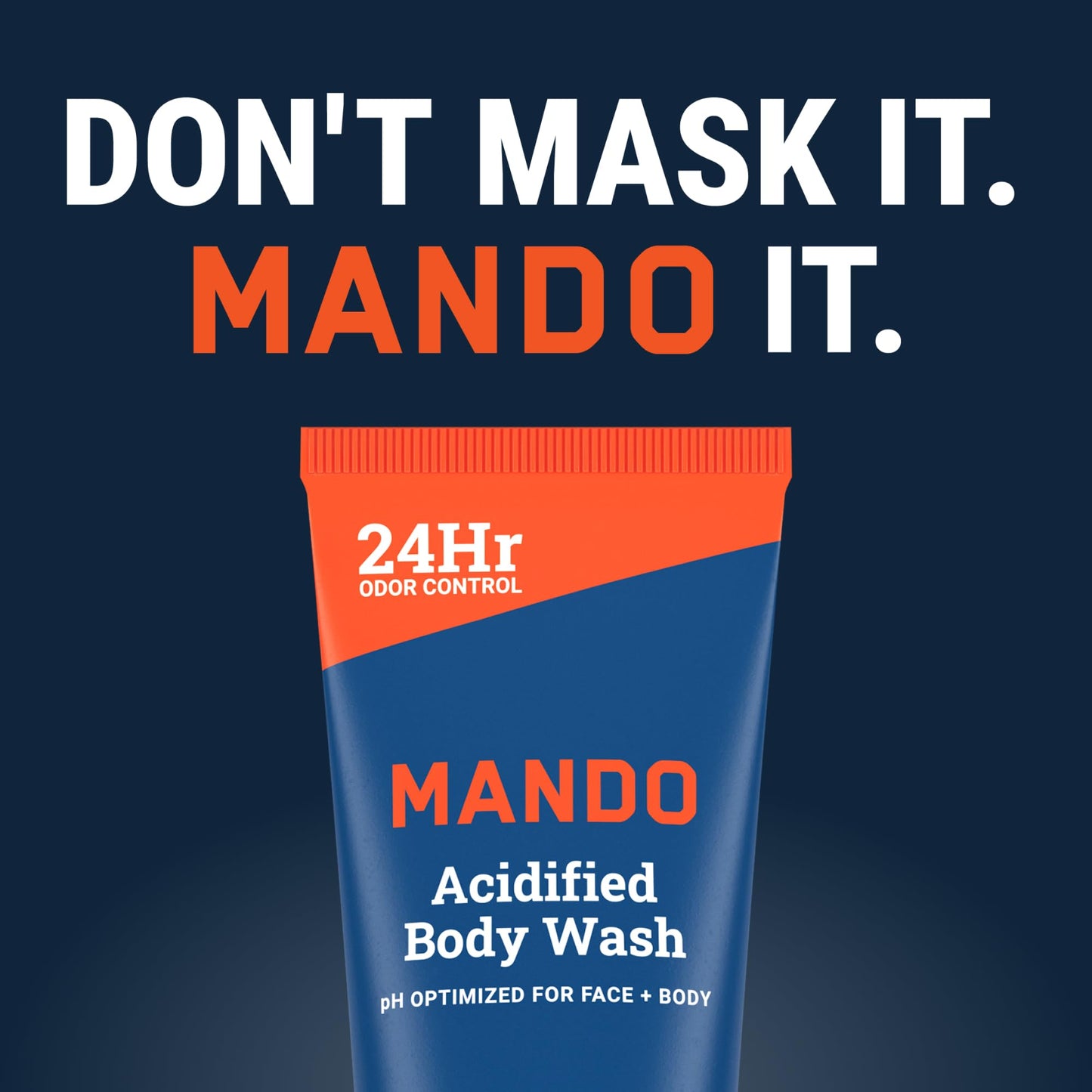 Mando Odor Shield Body Wash - 24-Hour Odor Control - SLS & Paraben Free | 8.5 oz Pro Sport