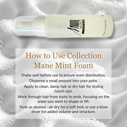 Mane Life Mint Foam – Lightweight Volumizing Mousse with Mint Scent | Frizz Control
