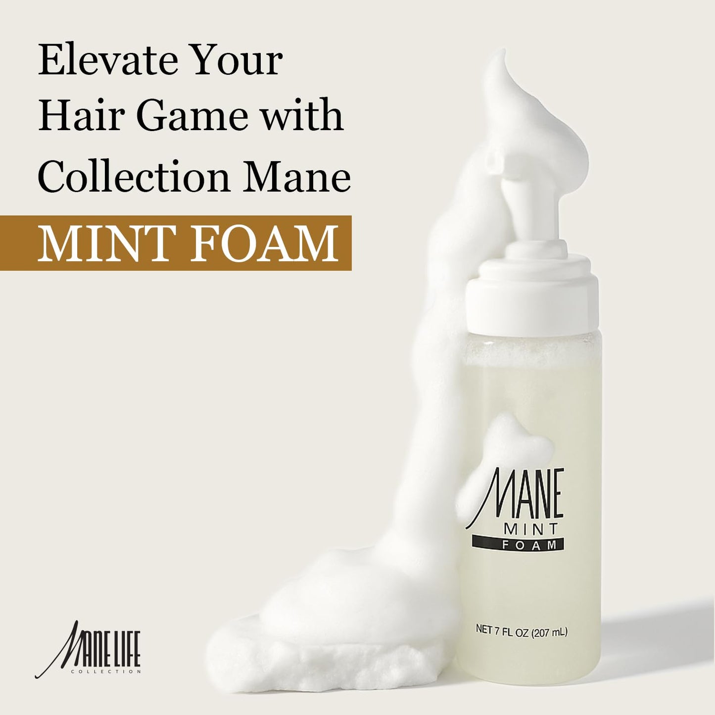Mane Life Mint Foam – Lightweight Volumizing Mousse with Mint Scent | Frizz Control
