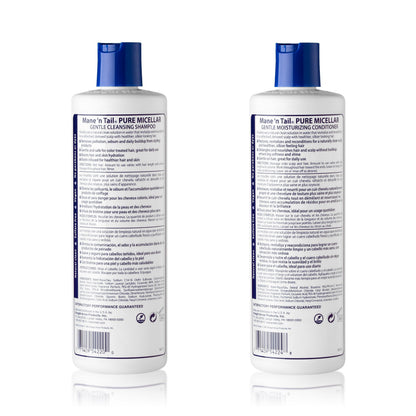 Mane 'n Tail Micellar Sulfate-Free Shampoo & Conditioner – Biotin-Infused Vegan Duo (11.2 oz Each)