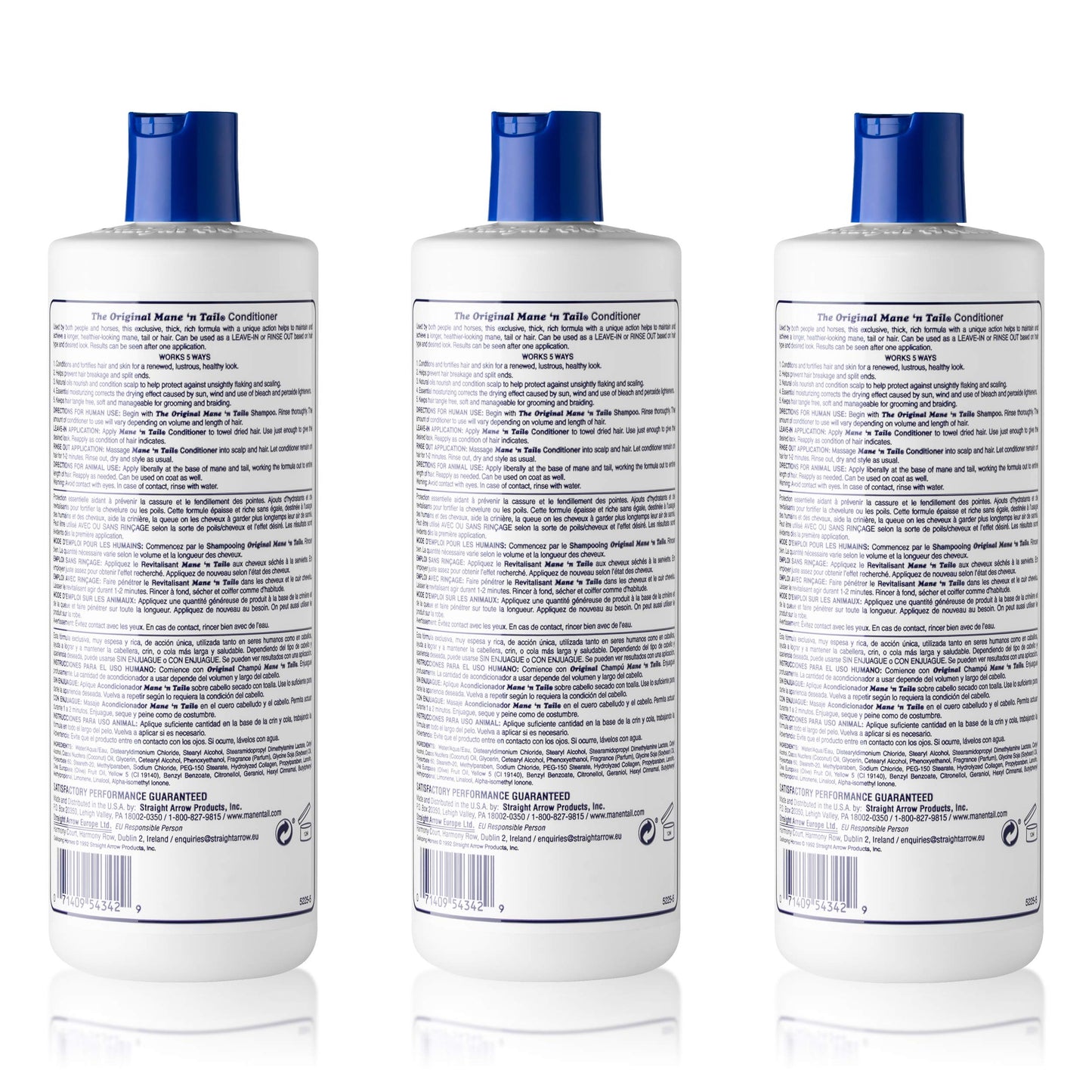 Mane 'n Tail Original Formula Conditioner 16 oz – 3 Pack for Thicker, Fuller Hair