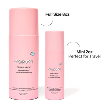 Mane Temp Check Heat Protection Spray – Frizz Control & Heat Shield for All Hair Types (8 oz)