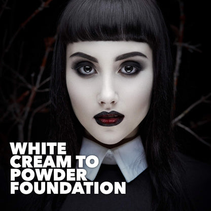 MANIC PANIC Goth White Cream to Powder Foundation – Full Coverage Matte, Vegan & Cruelty-Free