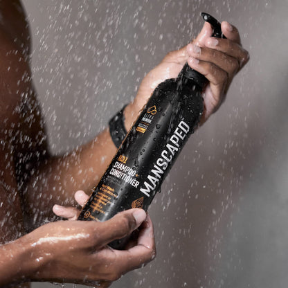 MANSCAPED 2-in-1 Shampoo & Conditioner UltraPremium with Sea Kelp, Coconut Water & Aloe – 16 oz Aluminum