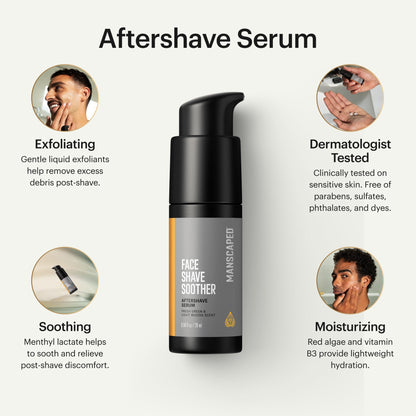 MANSCAPED Face Shave Soother – Cooling Post-Shave Serum with Red Algae