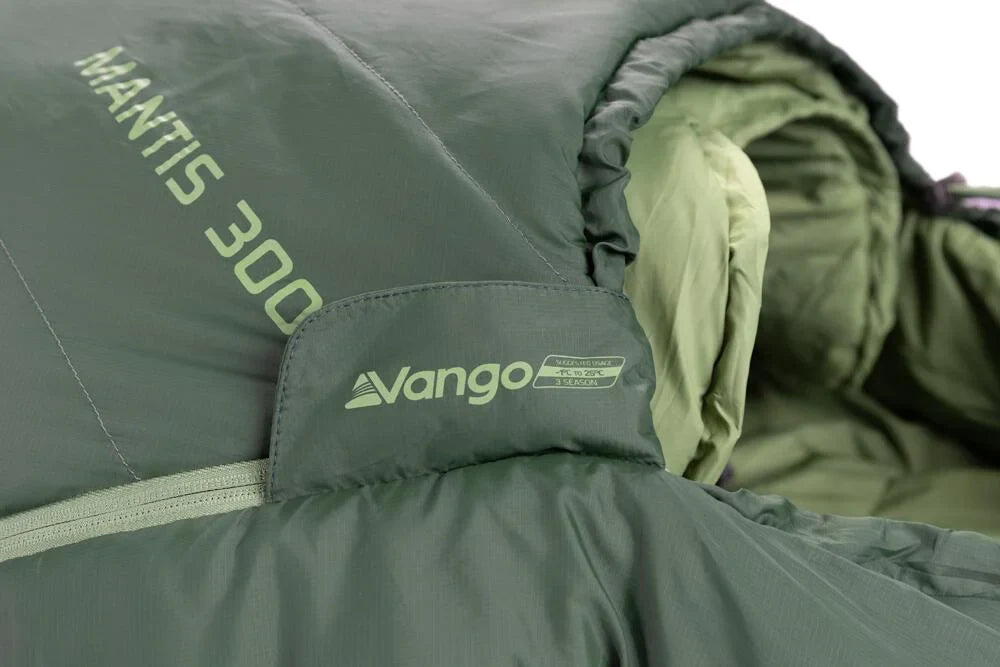 Vango Mantis 300 Lightweight 2-3 Season Sleeping Bag - Pine Green