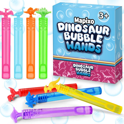 MAPIXO 32-Pack Bubble Party Favors – 8 Dino Mini Wands in Gift Box