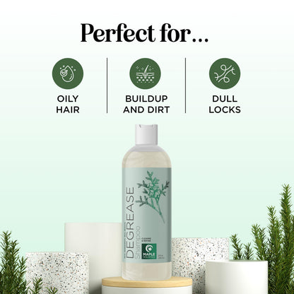 Maple Holistics Clarifying Shampoo for Oily Hair and Scalp | Deep Cleansing with Rosemary Oil | Vegan, Color Safe, Sulfate & Paraben Free (12 fl oz)