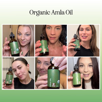 Maple Holistics Organic Amla Oil for Hair - 4 Fl Oz | Volume, Shine & Hydration
