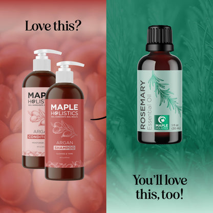 Maple Holistics Argan Oil Shampoo & Conditioner for Dry Hair – Paraben & Sulfate Free Set