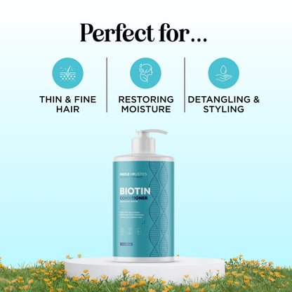 Maple Holistics Biotin Conditioner for Thinning Hair – Volumizing, Sulfate-Free, 25 fl oz