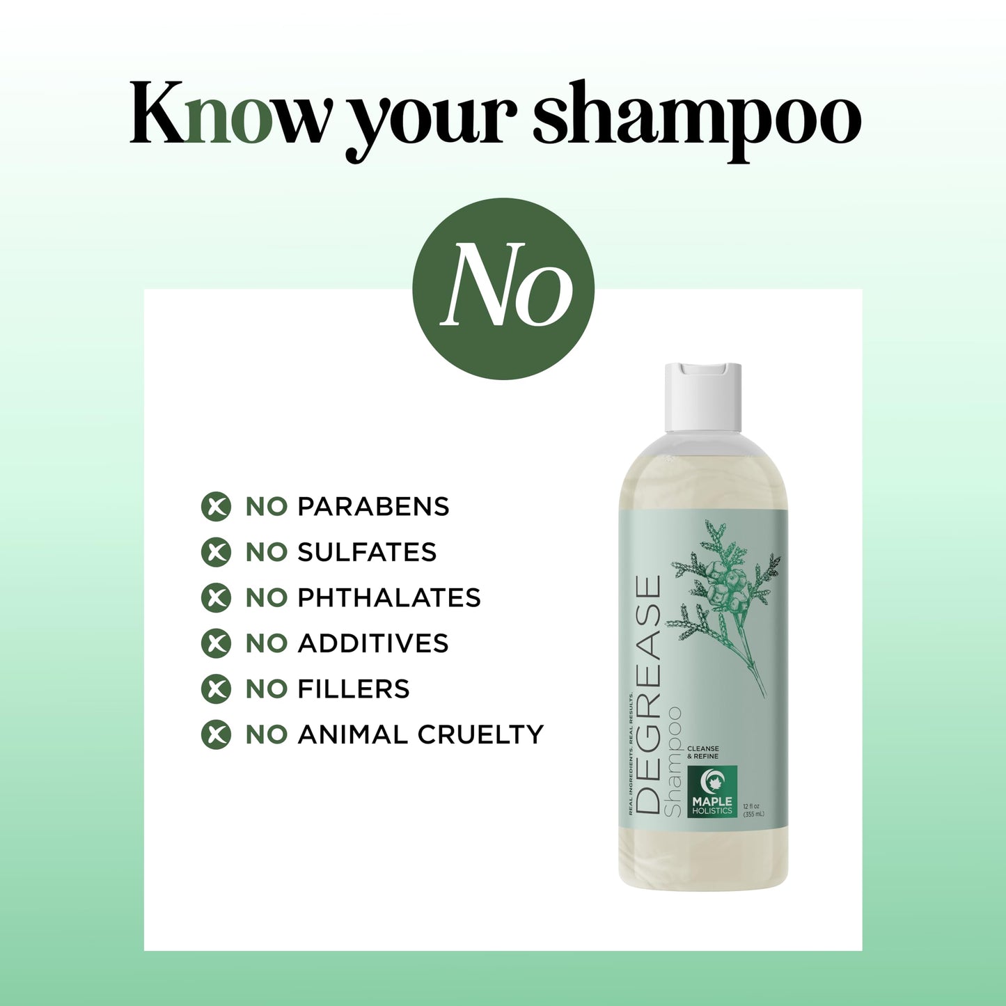 Maple Holistics Clarifying Shampoo for Oily Hair and Scalp | Deep Cleansing with Rosemary Oil | Vegan, Color Safe, Sulfate & Paraben Free (12 fl oz)