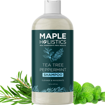 Maple Holistics Rosemary Tea Tree Mint Shampoo – Clarifying, Sulfate-Free (16oz)