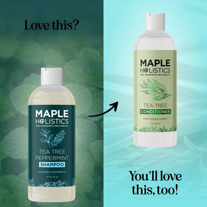 Maple Holistics Rosemary Tea Tree Mint Shampoo – Clarifying, Sulfate-Free (16oz)
