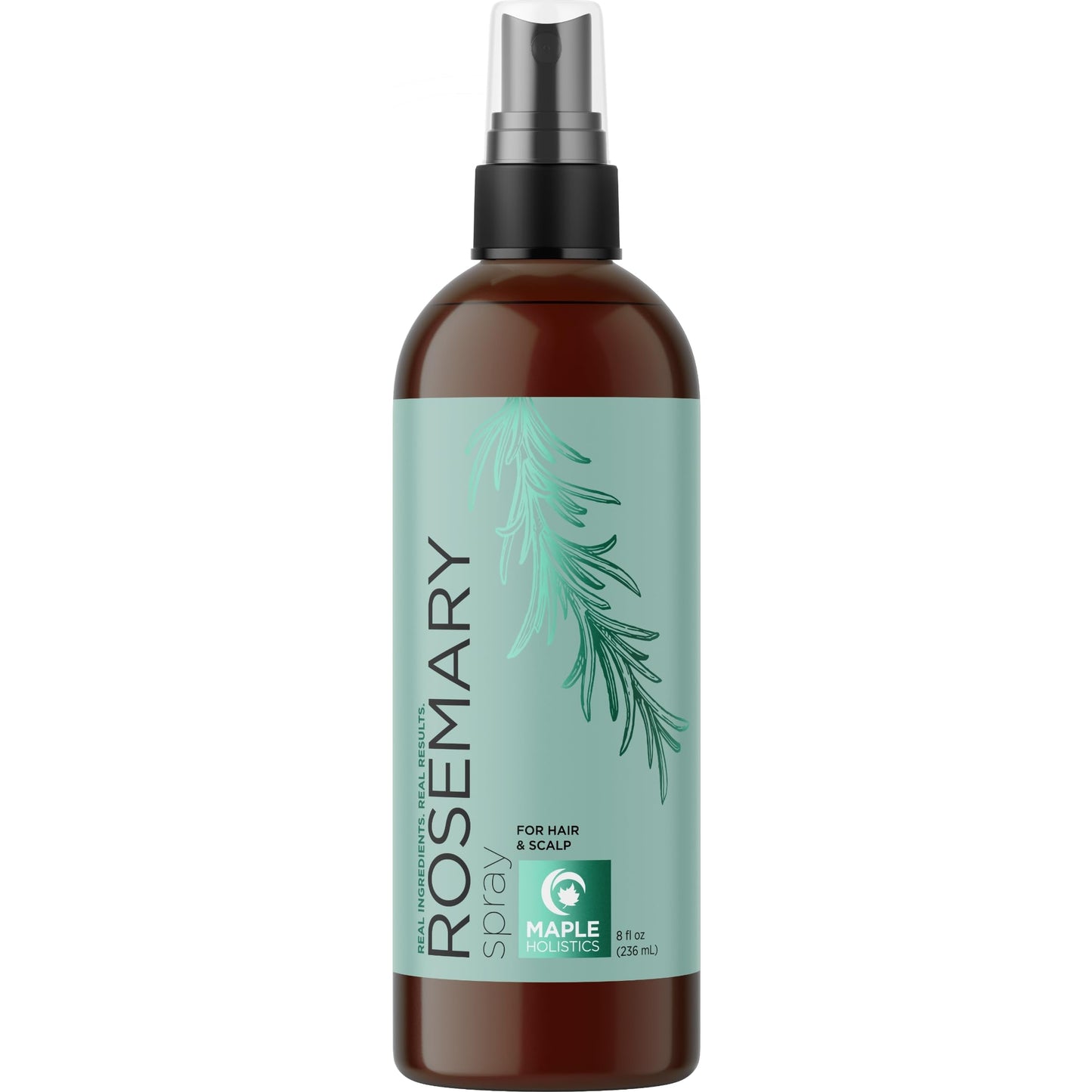 Maple Holistics Rosemary Water Spray for Hair & Scalp | Biotin Rice Water, Peppermint, Ginseng | Vegan & Cruelty-Free (8 fl oz)