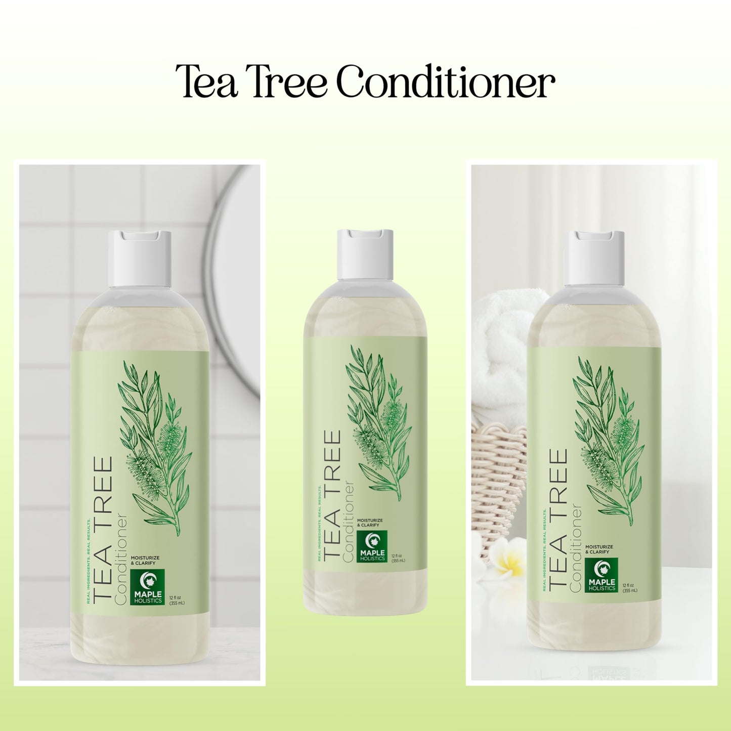 Maple Holistics Tea Tree Conditioner for Dry Hair — Sulfate-Free Nourishing Formula