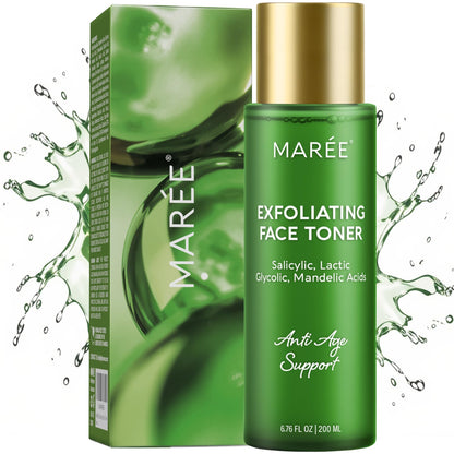 MAREE Exfoliating Toner with Salicylic Acid – AHA BHA Face Exfoliant & Pore Cleaner