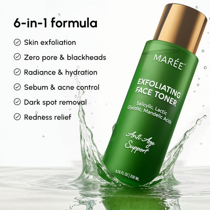 MAREE Exfoliating Toner with Salicylic Acid – AHA BHA Face Exfoliant & Pore Cleaner