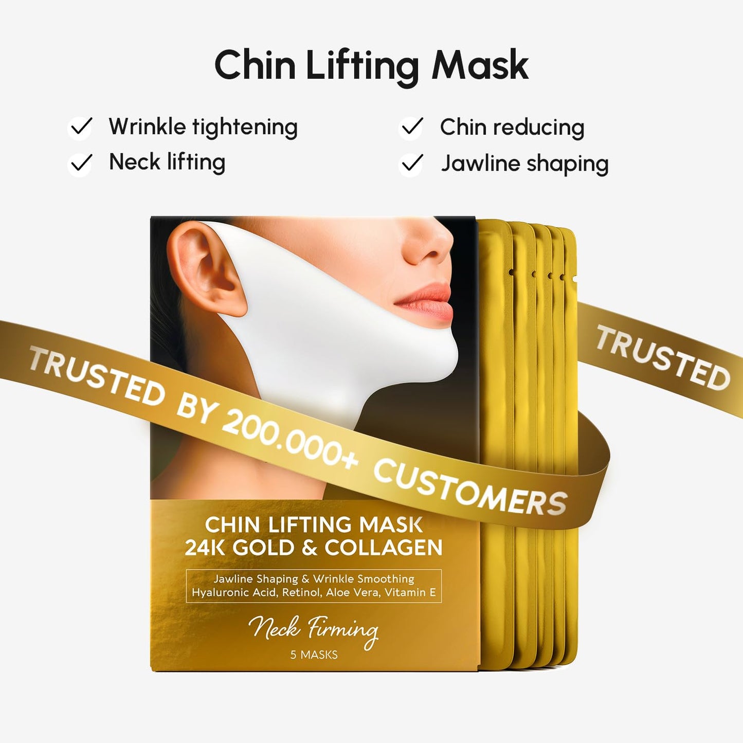 MAREE Face Lift Tape Wrinkle Patches – Overnight Patches for Eyes, Forehead & Neck | 224 Pcs