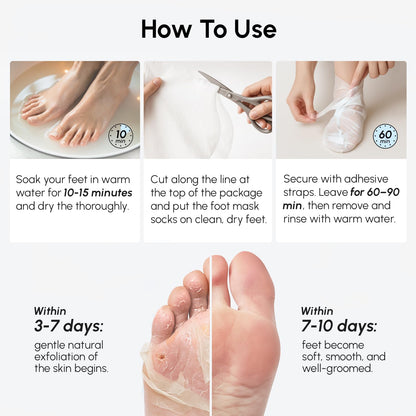 MAREE Foot Peeling Mask – 3-in-1 Exfoliating Socks for Dry Feet
