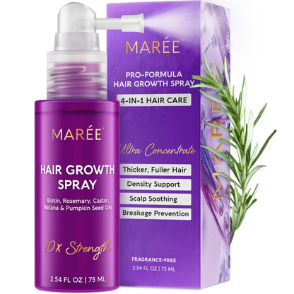 MAREE Hair Growth Spray – Caffeine, Rosemary & Castor Oil for Fuller-Looking Hair