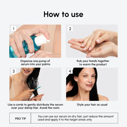 MAREE Hair Serum for Dry & Curly Hair – Frizz Control with Argan, Keratin & Biotin