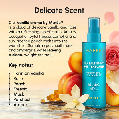 MAREE Texture Spray for Hair Women – Sea Salt Spray with Keratin, Vitamin B5 & Plant Proteins | Flexible Hold & Beach Waves
