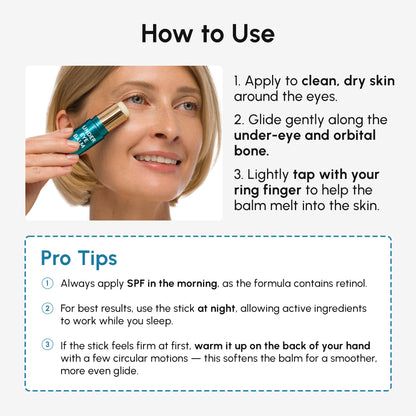 MAREE Under Eye Balm Stick with Retinol & Ceramide Complex – Hydrating Anti-Wrinkle Eye Care