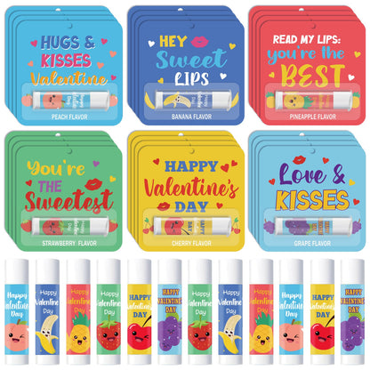 Marhpveua 24-Piece Fruity Lip Balm Gift Set Valentines Day Gifts