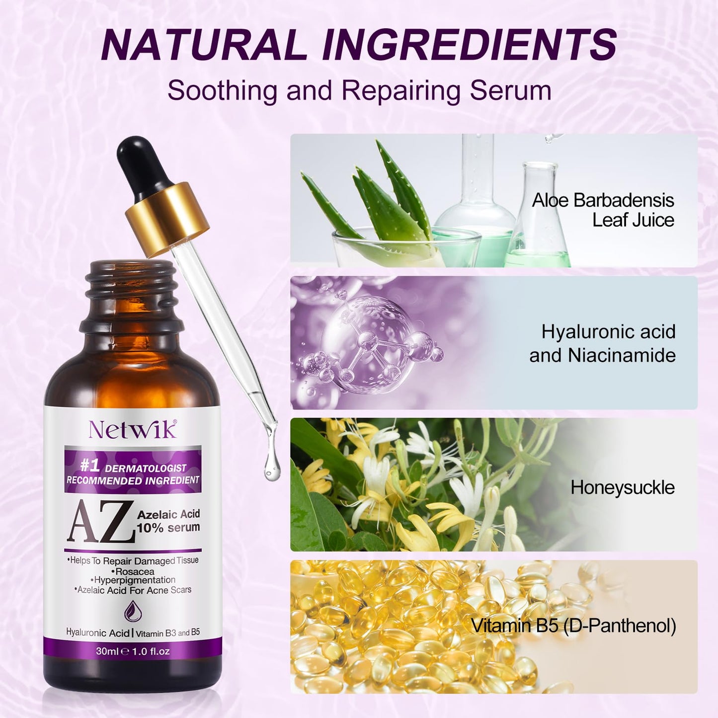 Marianp Hyaluronic Acid Serum with 10% Azelaic Acid – Hydration & Gentle Acne Support