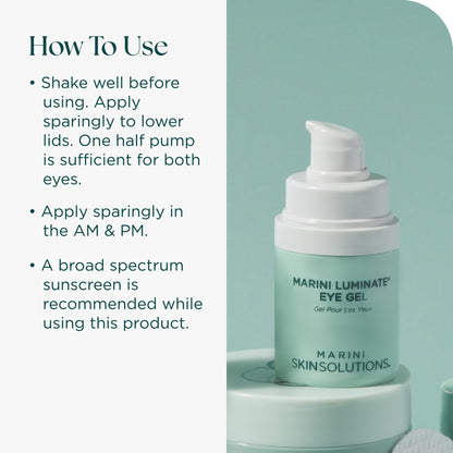 Marini SkinSolutions Luminate Eye Gel – Brighten Dark Circles & Smooth Eye Area