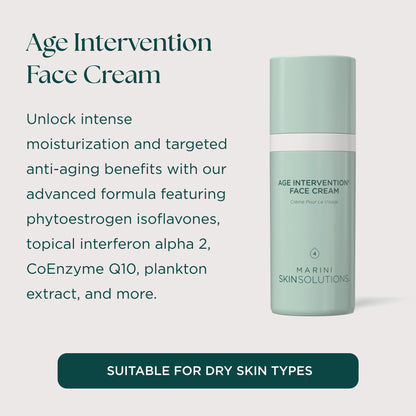 Marini SkinSolutions Age Intervention Face Cream – Deep Hydration & Anti-Aging (USA Made, 1 oz)