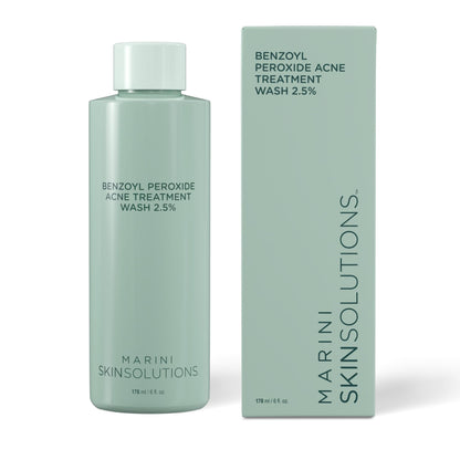 Marini SkinSolutions Benzoyl Peroxide Acne Treatment Wash 2.5% – 6 fl oz, USA Made