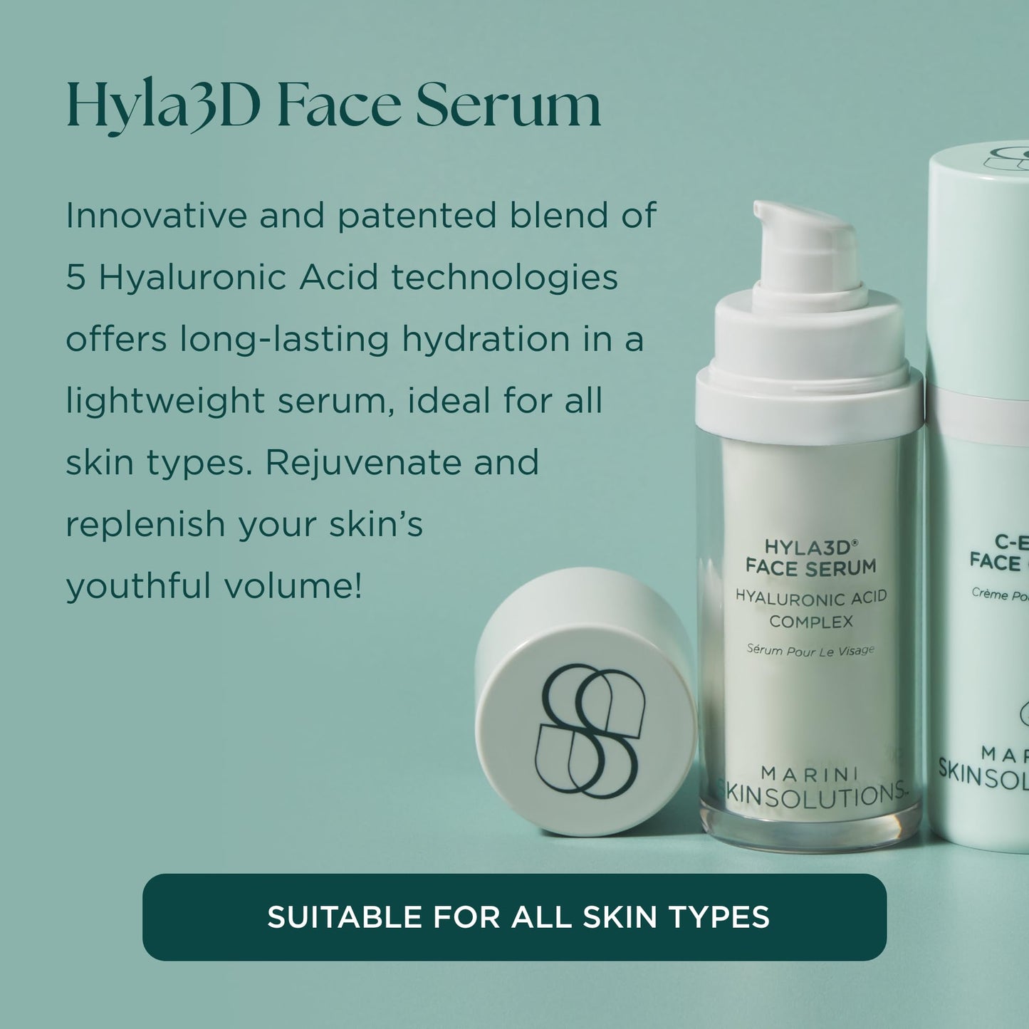 Marini SkinSolutions Hyla3D Face Serum – Patented HA Hydration for All Skin Types