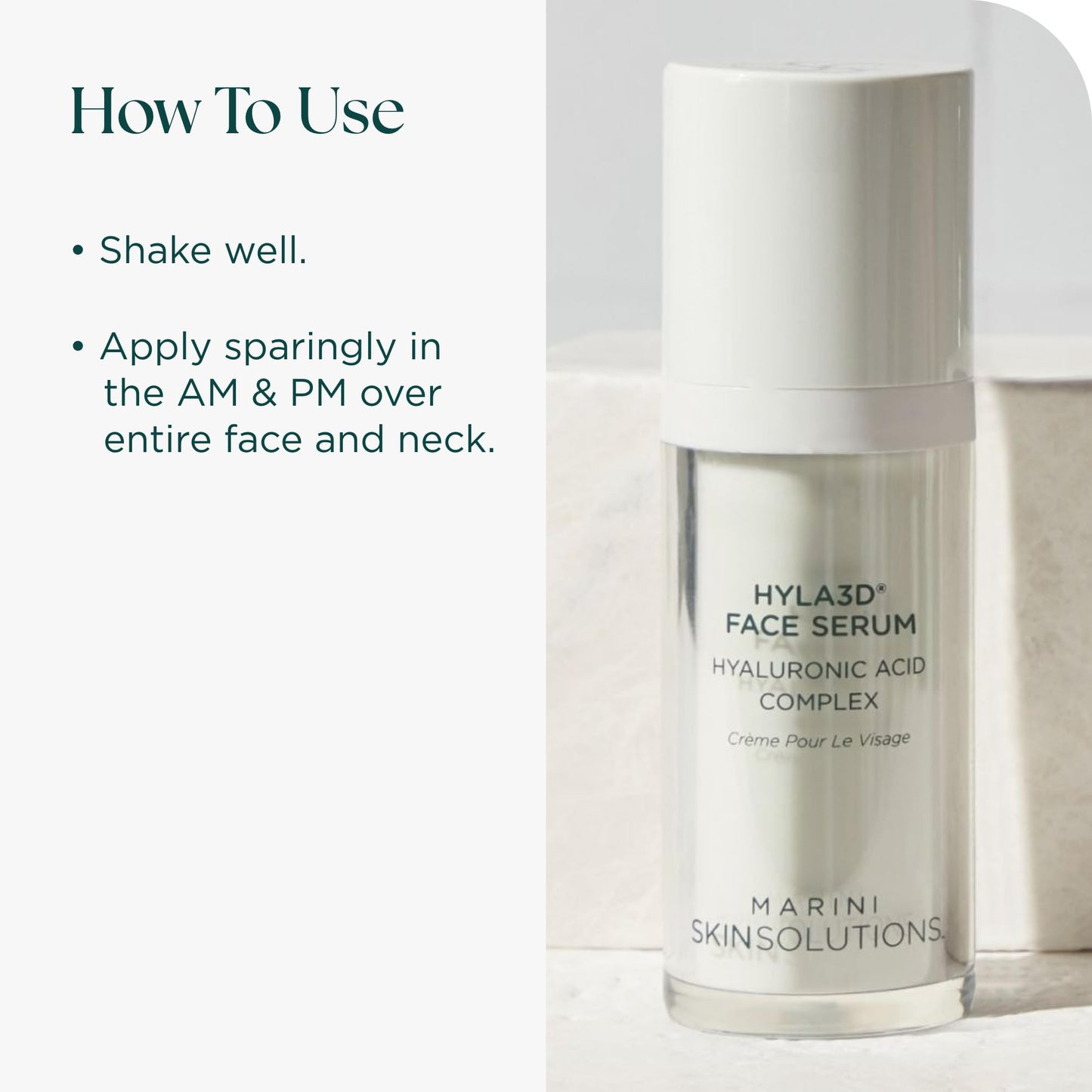 Marini SkinSolutions Hyla3D Face Serum – Patented HA Hydration for All Skin Types