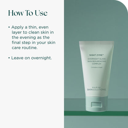 Marini SkinSolutions Night Zyme Overnight Glass Skin Resurfacing Complex | Papaya Enzymes & Peptides | 1.7 oz