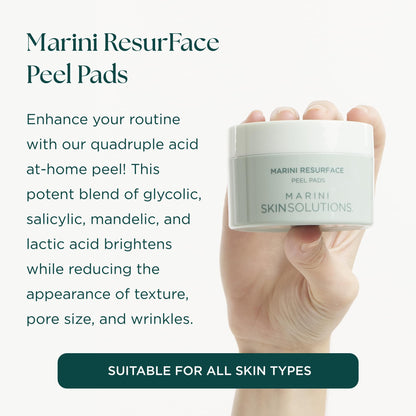 Marini SkinSolutions ResurFace Peel Pads – Glycolic, Salicylic, Mandelic & Lactic Acid