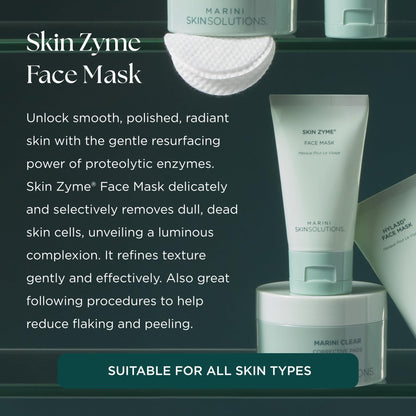 Marini SkinSolutions Skin Zyme Face Mask with Papaya Enzymes | Gentle Exfoliation for All Skin Types | Made in USA