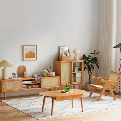 Mario Cane Rattan TV Stand