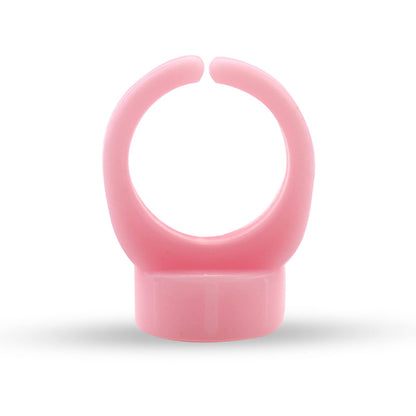 MARLLOGIVA 100pcs Soft Silicone Tattoo Ink Rings – Pigment Caps for Microblading Ink Cups (Pink)