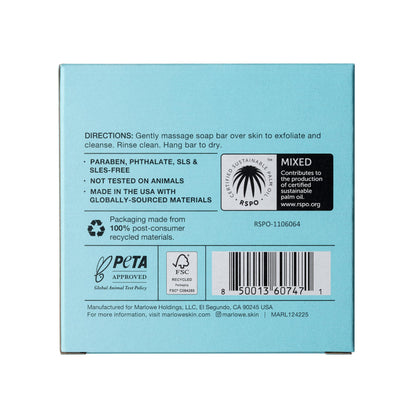 MARLOWE No. 069 Soap On A Rope Exfoliating Bar – Pumice, Apricot Seed Powder, Shea Butter & Olive Oil, Santal Scent